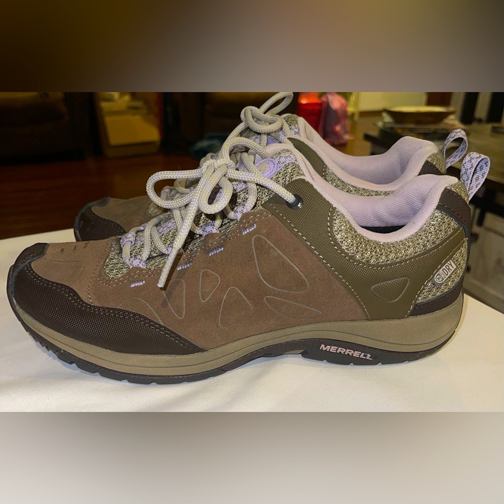 Merrell Women’s 9 Zeolite Serge Hiking waterproof shoe stone purple Heather